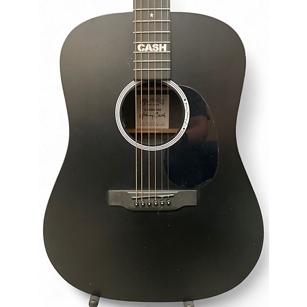 Used Martin DX JOHNNY CASH Black Acoustic Electric Guitar