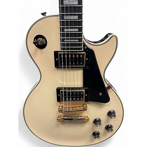 Used Epiphone Les Paul Custom Cream Solid Body Electric Guitar