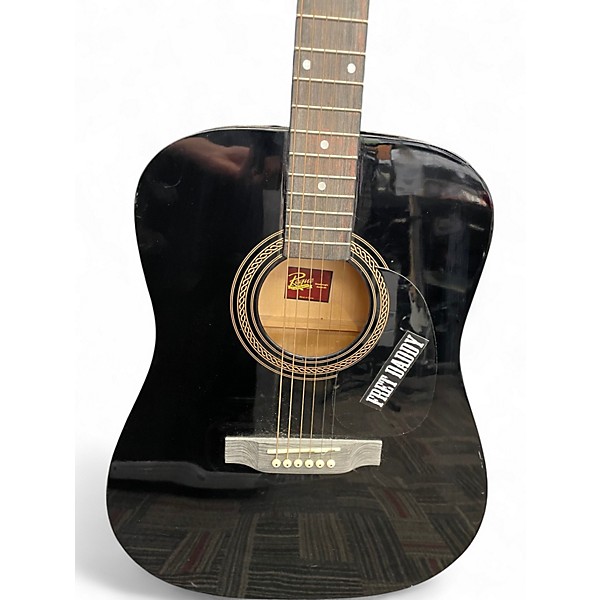 Used Rogue RA-090 Dreadnought Black Acoustic Guitar