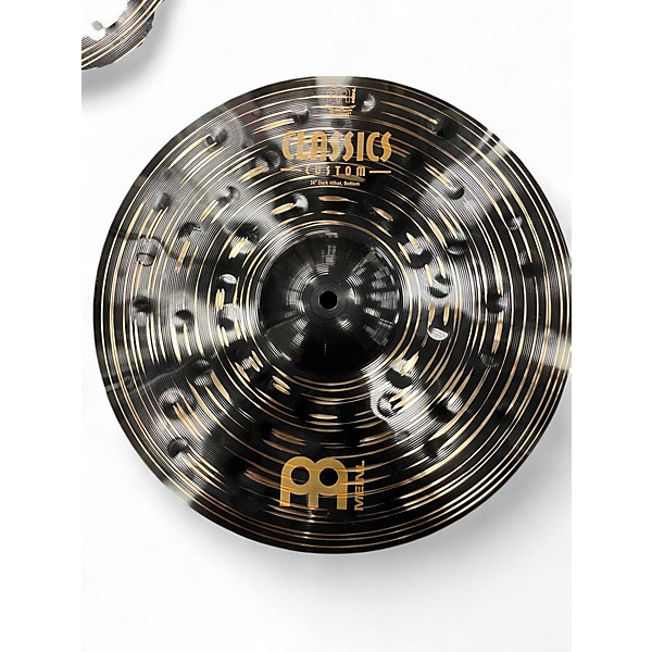 Used MEINL 14in Classic Custom Dark Hi-Hat Set 14In Cymbal