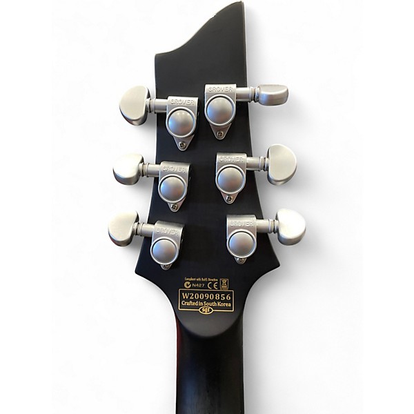 Used Schecter Guitar Research C1 Platinum Trans Black Solid Body Electric Guitar