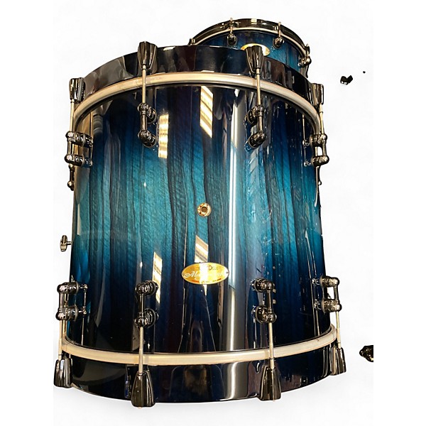 Used Pearl 7 Piece Masterworks Blue Burst Drum Kit