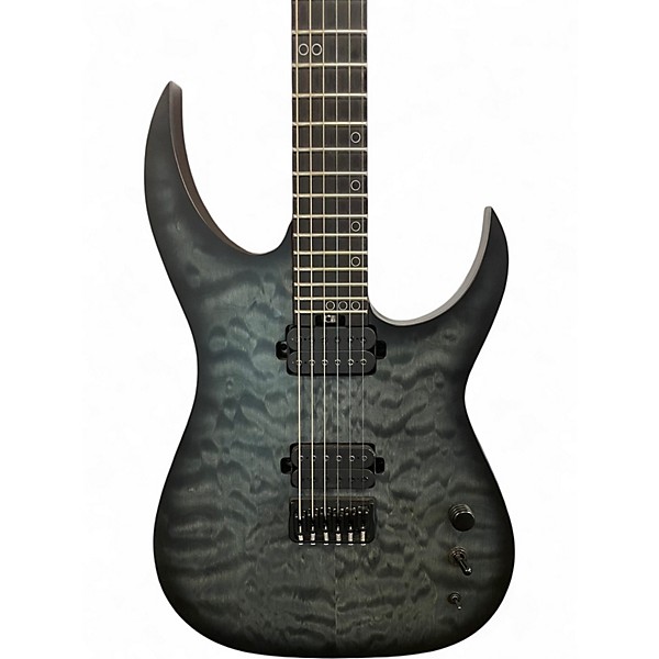 Used Schecter Guitar Research KM6 MKIII Trans Black Solid Body Electric Guitar