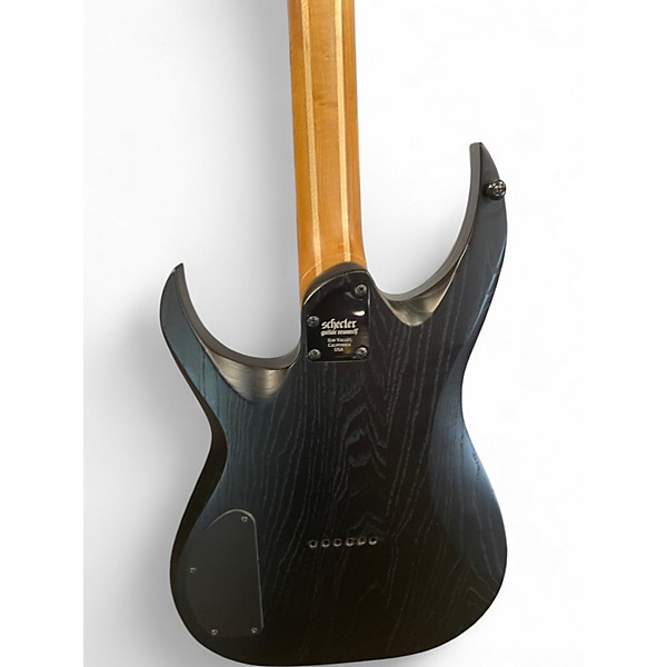 Used Schecter Guitar Research KM6 MKIII Trans Black Solid Body Electric Guitar
