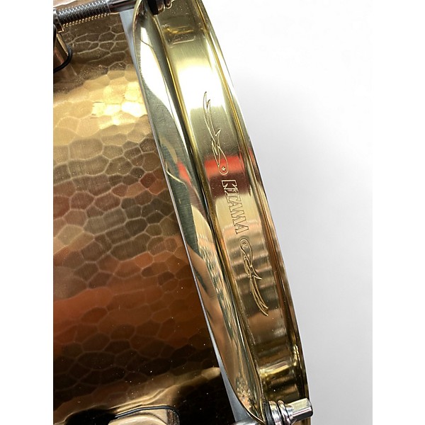 Used TAMA 5.5X14 TAR Reserve Hand Hammered Brass Snare Drum 14 x 5.5 in. BRASS GOLD Drum