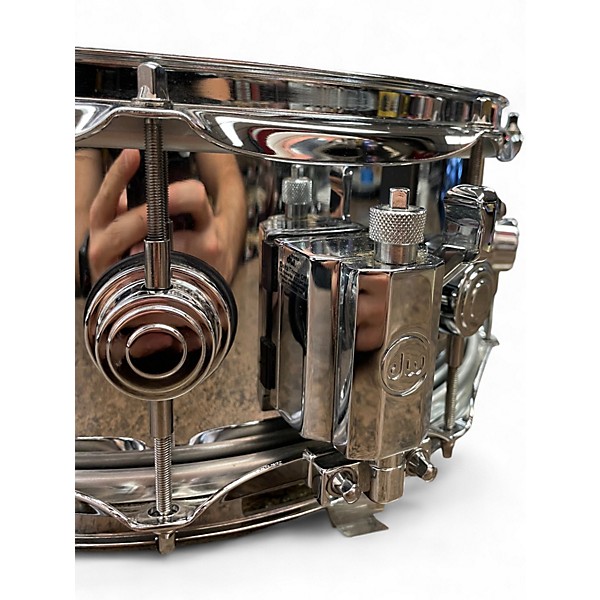 Used DW 5.5X14 COLLECTORS CHROME OVER  STEEL 14X5.5 CHROME OVER STEEL Drum
