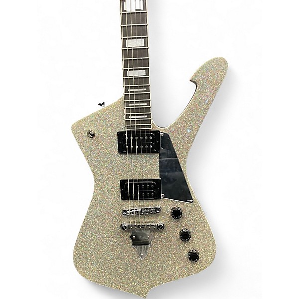 Used Ibanez Paul Stanley Signature PS60 Silver Sparkle Solid Body Electric Guitar