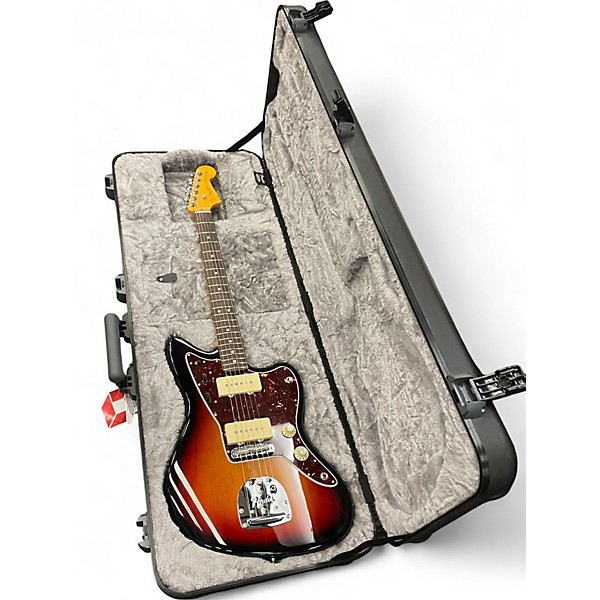 Used Fender American Pro II Jazzmaster Sunburst Solid Body Electric Guitar