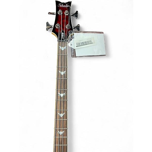 Used Schecter Guitar Research Stiletto Extreme 4 String Black Cherry Electric Bass Guitar