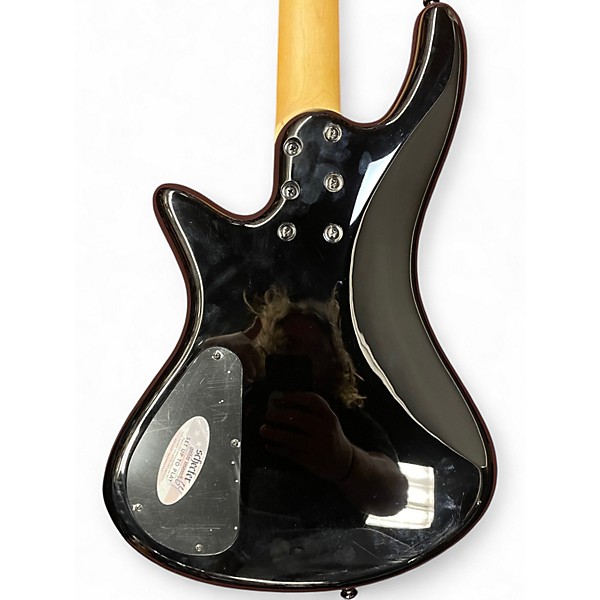 Used Schecter Guitar Research Stiletto Extreme 4 String Black Cherry Electric Bass Guitar