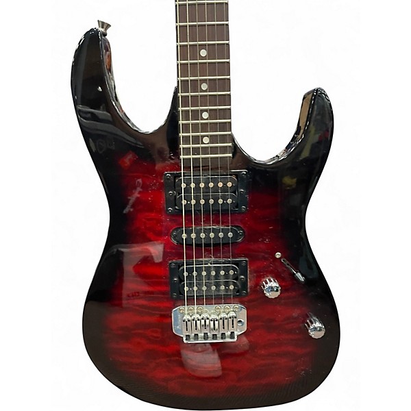 Used Ibanez GRG20Z Gio Red to Black Fade Solid Body Electric Guitar