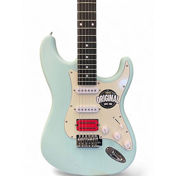 Used Donner Standard Strat  blue Solid Body Electric Guitar