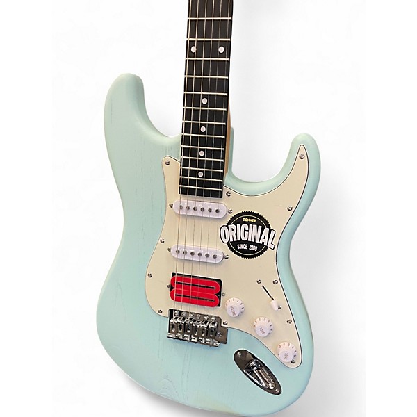 Used Donner Standard Strat  blue Solid Body Electric Guitar
