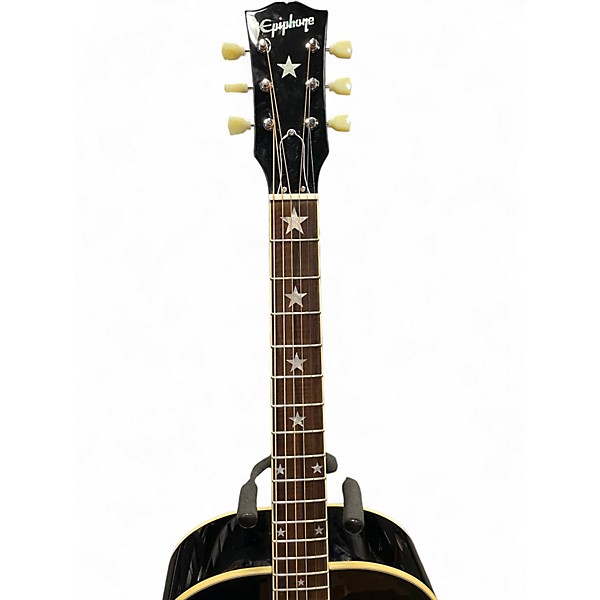 Used Epiphone IGC J-180 LS Black Acoustic Electric Guitar