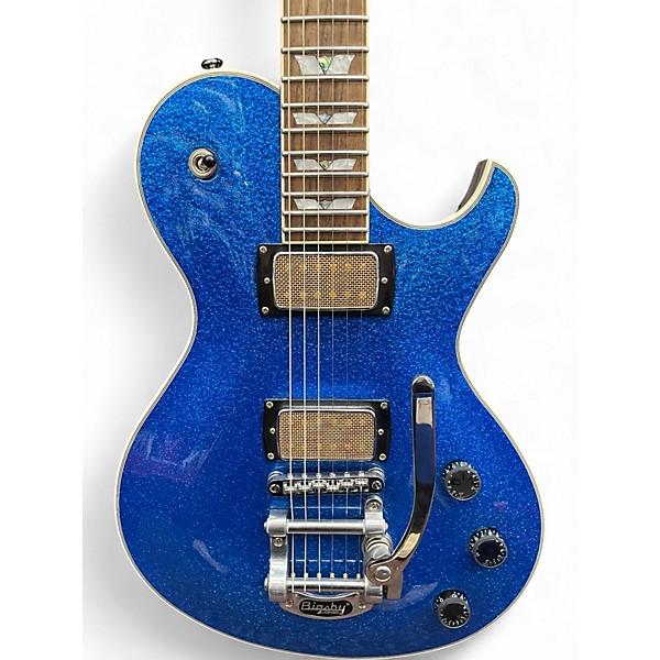 Used Schecter Guitar Research SOLO 6B BLUE SPARKLE Solid Body Electric Guitar