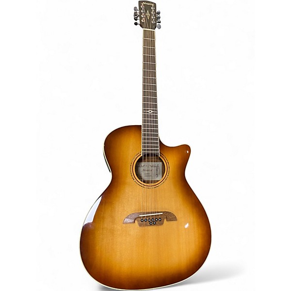 Used Alvarez AG60CE 8 string Butterscotch Acoustic Electric Guitar