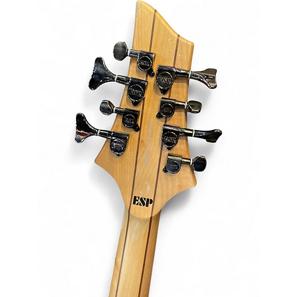Used ESP LTD B208FM 8 String Trans Black Electric Bass Guitar