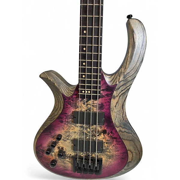 Used Schecter Guitar Research Riot 4 String Purple Electric Bass Guitar
