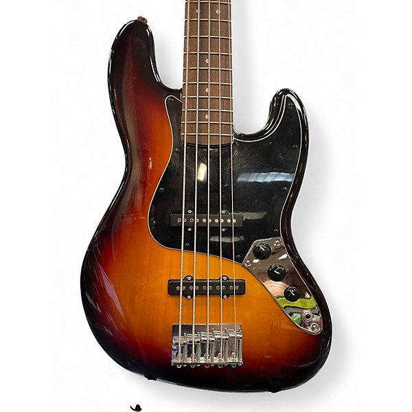 Used Squier Affinity Jazz Bass V 5 String Sunburst Electric Bass Guitar