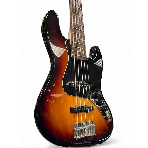 Used Squier Affinity Jazz Bass V 5 String Sunburst Electric Bass Guitar
