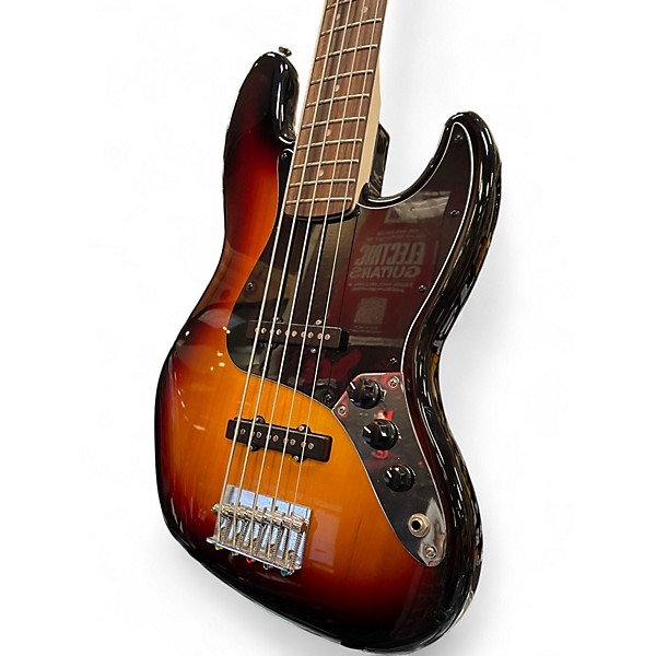 Used Squier Affinity Jazz Bass V 5 String Sunburst Electric Bass Guitar