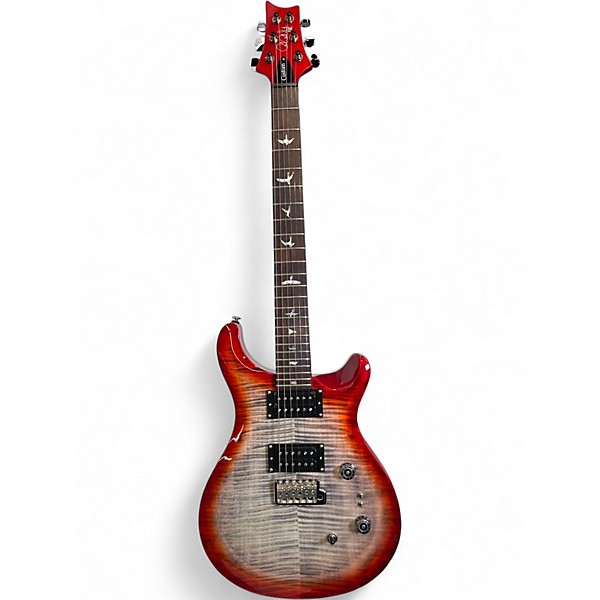 Used PRS SE Custom 24 charcoal burst red Solid Body Electric Guitar