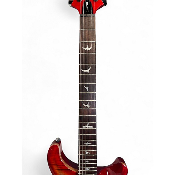 Used PRS SE Custom 24 charcoal burst red Solid Body Electric Guitar