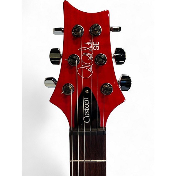 Used PRS SE Custom 24 charcoal burst red Solid Body Electric Guitar