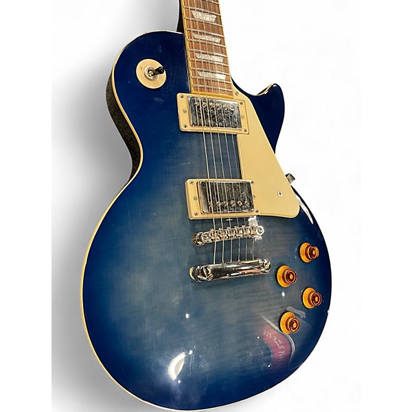 Used 2011 Epiphone Les Paul Standard Pro Blue Burst Solid Body Electric Guitar