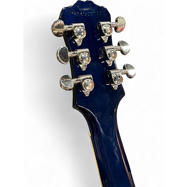 Used 2011 Epiphone Les Paul Standard Pro Blue Burst Solid Body Electric Guitar