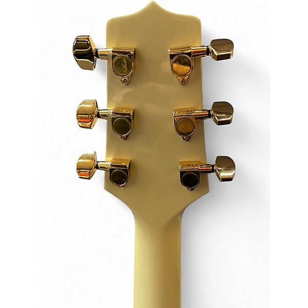 Used Takamine GN37CE White Acoustic Electric Guitar