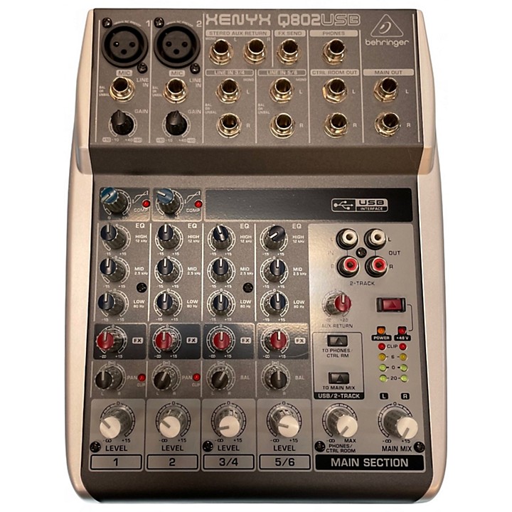 【ほぼ新品‼️値引中！】完全作動！behringer XENYX Q802USB Used Behringer Xenyx Q802USB Unpowered Mixer | Guitar Center