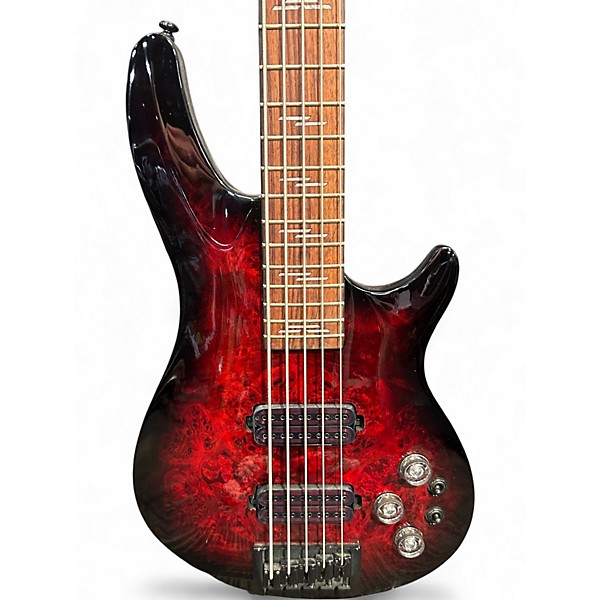 Used Schecter Guitar Research OMEN ELITE BLACK CHERRY BURST Electric Bass Guitar