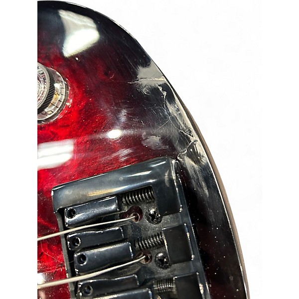 Used Schecter Guitar Research OMEN ELITE BLACK CHERRY BURST Electric Bass Guitar