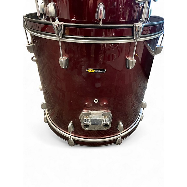 Used Sound Percussion Labs 5 Piece Drumset Wine Red Drum Kit