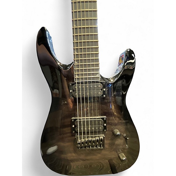 Used Jackson JS Series Dinky Arch Top JS22Q-7 DKA HT Trans Black Solid Body Electric Guitar