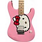 Used Squier Hello Kitty Stratocaster Single Hum Pink With Kitty Pickguard Pink Solid Body Electric Guitar