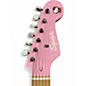 Used Squier Hello Kitty Stratocaster Single Hum Pink With Kitty Pickguard Pink Solid Body Electric Guitar