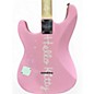 Used Squier Hello Kitty Stratocaster Single Hum Pink With Kitty Pickguard Pink Solid Body Electric Guitar