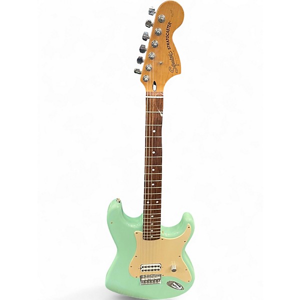 Used Squier Tom Delonge Signature Stratocaster Seafoam Green Solid Body Electric Guitar