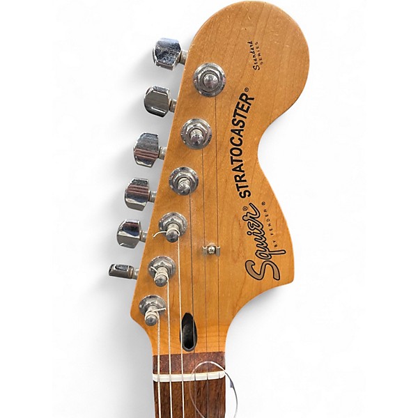 Used Squier Tom Delonge Signature Stratocaster Seafoam Green Solid Body Electric Guitar