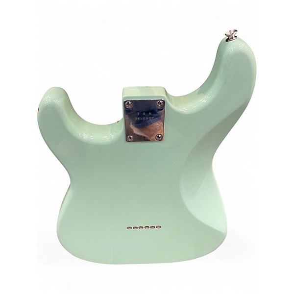 Used Squier Tom Delonge Signature Stratocaster Seafoam Green Solid Body Electric Guitar