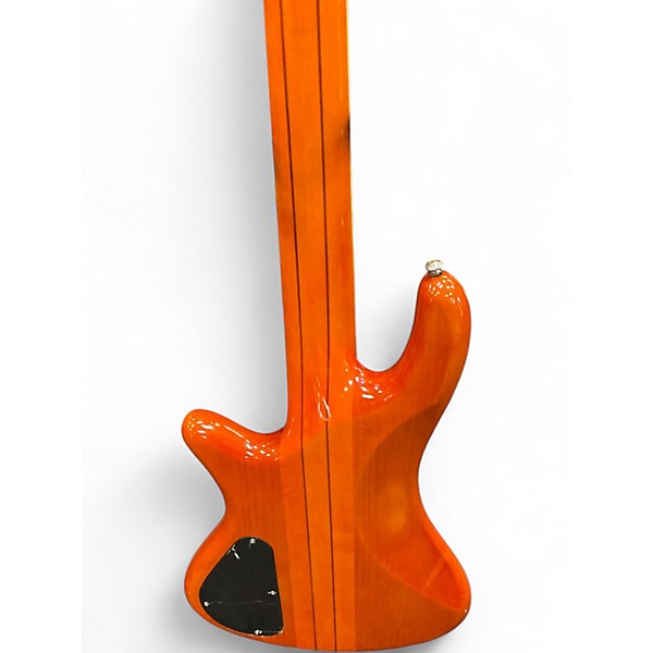 Used Schecter Guitar Research DIAMOND SERIES ELITE 5 Trans Orange Electric Bass Guitar