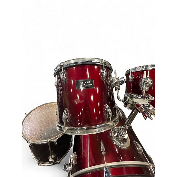 Used Ludwig 4 Piece Accent Wine Red Drum Kit