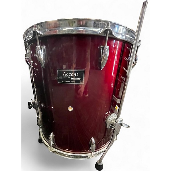 Used Ludwig 4 Piece Accent Wine Red Drum Kit