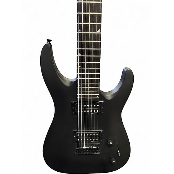 Used Jackson JS22-7 Dinky 7 String Satin Black Solid Body Electric Guitar