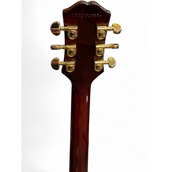 Used Epiphone Les Paul Custom Figured Iced Tea Burst Solid Body Electric Guitar