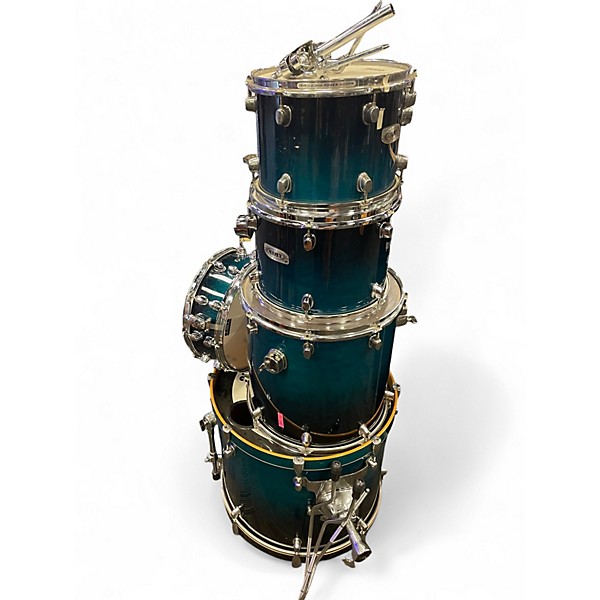 Used Mapex 5 Piece PRO M Emerald Green Drum Kit