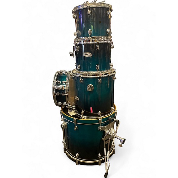 Used Mapex 5 Piece PRO M Emerald Green Drum Kit