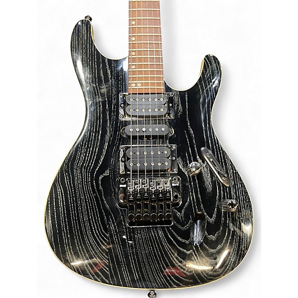 Used Ibanez S570AH Trans Black Solid Body Electric Guitar